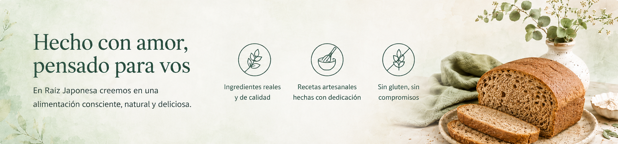 Hecho con amor, pensado para vos — ingredientes reales, recetas artesanales y productos sin gluten.